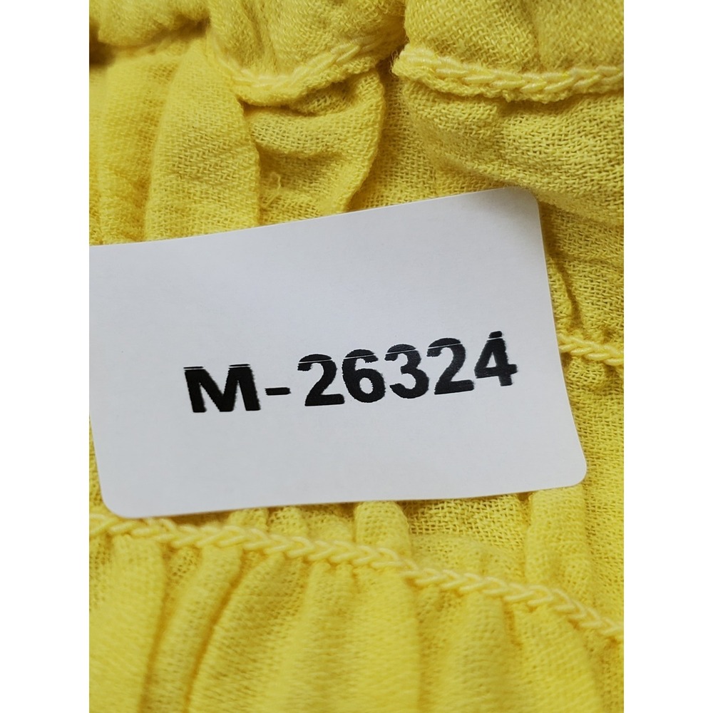 Anthropologie Women Shorts L Yellow Smocked Pull On NWt - Picture 2 of 13
